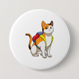 Badge Rond 7,6 Cm Cat