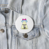 Badge Rond 7,6 Cm Cat (En situation)
