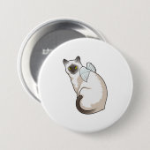 Badge Rond 7,6 Cm Cat Angel (Devant & derrière)