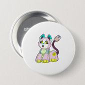 Badge Rond 7,6 Cm Cat as robot (Devant & derrière)