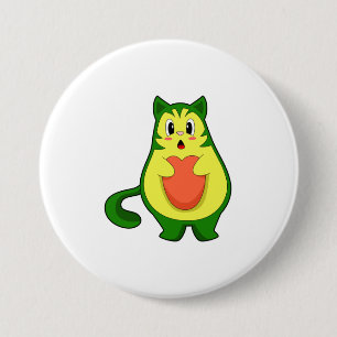 Badge Rond 7,6 Cm Cat Avocado