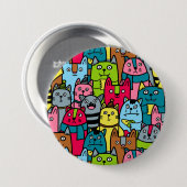 Badge Rond 7,6 Cm Cat et kitten (Devant & derrière)