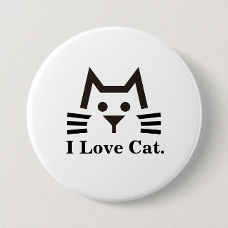 Badge Rond 7,6 Cm Cat-Face