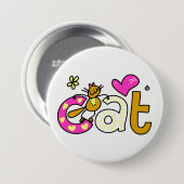 Badge Rond 7,6 Cm CAT Love (Devant & derrière)