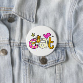 Badge Rond 7,6 Cm CAT Love (En situation)
