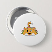 Badge Rond 7,6 Cm Cat Taco (Devant & derrière)
