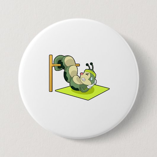 Badge Rond 7,6 Cm Caterpillar ABS Workout Fitness (Devant)