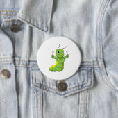 Badge Rond 7,6 Cm Caterpillar avec cuillère et fourche (En situation)