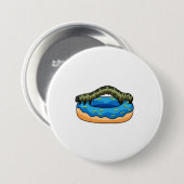 Badge Rond 7,6 Cm Caterpillar avec Donut (Devant & derrière)