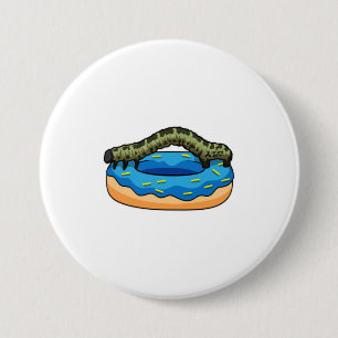 Badge Rond 7,6 Cm Caterpillar avec Donut