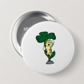 Badge Rond 7,6 Cm Caterpillar avec feuille (Devant & derrière)