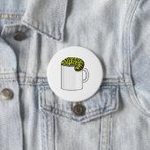 Badge Rond 7,6 Cm Caterpillar avec Musique (En situation)