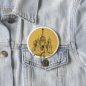 Badge Rond 7,6 Cm Cathédrale de Moscou (En situation)