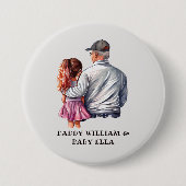 Badge Rond 7,6 Cm Caution père et fille (14) (Devant)