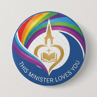 Badge Rond 7,6 Cm Ce bouton Le Ministre Vous Aime