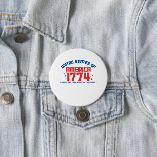 Badge Rond 7,6 Cm Célébrez le 250e anniversaire de l'indépendance de