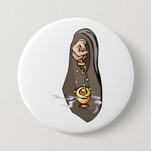 Badge Rond 7,6 Cm Censure catholique de l'encens culte (Devant)