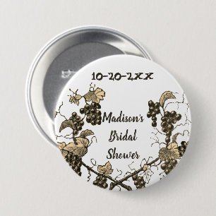 Badge Rond 7,6 Cm Cépage de mariage Fête de mariage