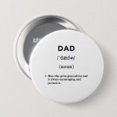 Badge Rond 7,6 Cm cercle de définition papa (Devant & derrière)