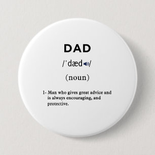 Badge Rond 7,6 Cm cercle de définition papa