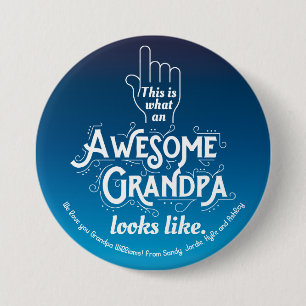 Badge Rond 7,6 Cm C'Est Ce Qu'Un Magnifique Grand-Père Ressemble À