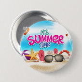 Badge Rond 7,6 Cm C'est l'été (Devant & derrière)