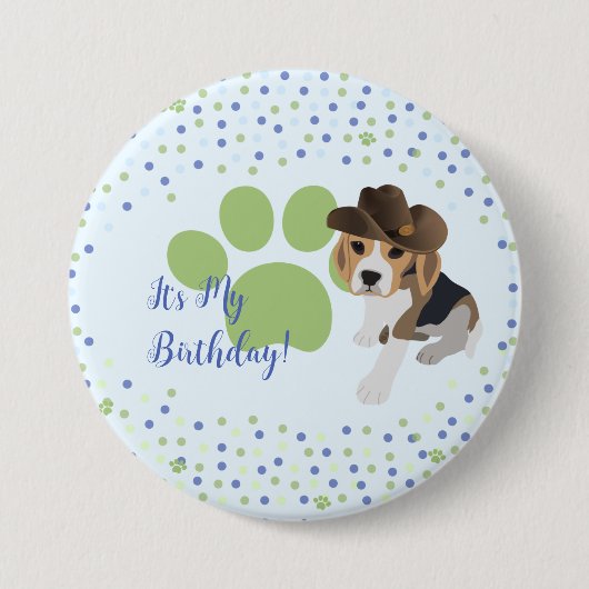 Badge Rond 7,6 Cm C'est mon Beagle Anniversaire Puppy Kids Cute Butt (Devant)