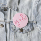 Badge Rond 7,6 Cm C'est un bouton de fille (En situation)