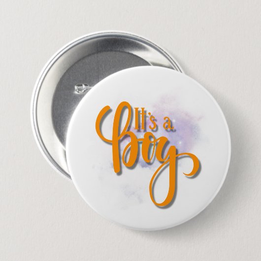 Badge Rond 7,6 Cm C'est un garçon (Devant & derrière)