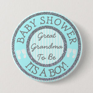 Badge Rond 7,6 Cm C'est un garçon, grand-maman à être bouton de b