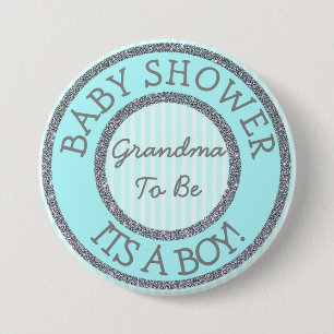 Badge Rond 7,6 Cm C'est un garçon, grand-maman à être bouton de b
