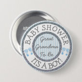Badge Rond 7,6 Cm C'est un garçon, grand-mère d'être Baby shower But (Devant & derrière)