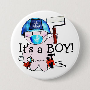 Badge Rond 7,6 Cm C'est un garçon ! Lil'Helper !
