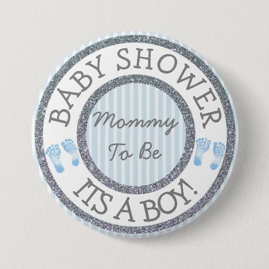 Badge Rond 7,6 Cm C'est un garçon, maman doit être Baby shower Butto (Devant)