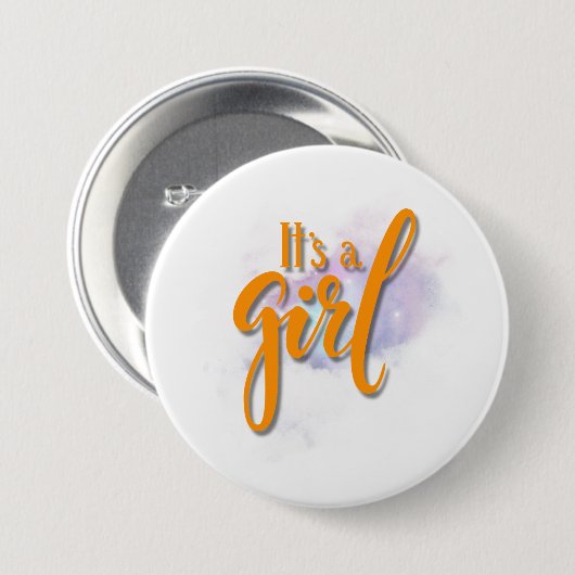 Badge Rond 7,6 Cm C'est une fille (Devant & derrière)