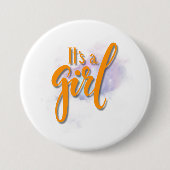 Badge Rond 7,6 Cm C'est une fille (Devant)
