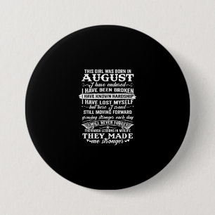 Badge Rond 7,6 Cm Cette Fille Est Née En Août Cadeau Anniversaire