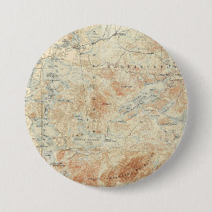 Badge Rond 7,6 Cm Chaîne du lac Saranac (lacs inférieur, moyen et su