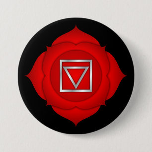 Badge Rond 7,6 Cm Chakra Red Root Zen Yoga Méditation spirituelle