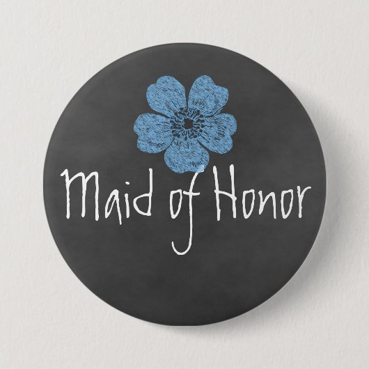 Badge Rond 7,6 Cm Chalet de Roses d'honneur Wild Blue (Devant)