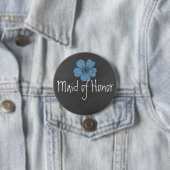 Badge Rond 7,6 Cm Chalet de Roses d'honneur Wild Blue (En situation)