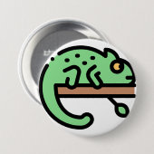Badge Rond 7,6 Cm Chameleon (Devant & derrière)