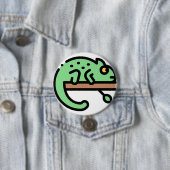 Badge Rond 7,6 Cm Chameleon (En situation)