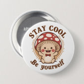 Badge Rond 7,6 Cm Champignons positifs (Devant & derrière)