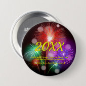 Badge Rond 7,6 Cm Changer d'année, ajouter n'importe quel nom Texte (Devant & derrière)