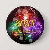 Badge Rond 7,6 Cm Changer d'année, ajouter n'importe quel nom Texte (Devant)