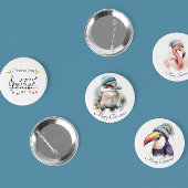 Badge Rond 7,6 Cm Chanson de Noël chant des oiseaux