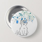 Badge Rond 7,6 Cm Chant de chat (Devant & derrière)