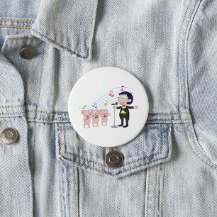 Badge Rond 7,6 Cm Chant De Garçon Et De Chien