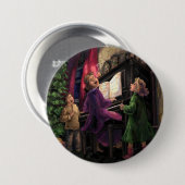 Badge Rond 7,6 Cm Chant de Noël le long (Devant & derrière)